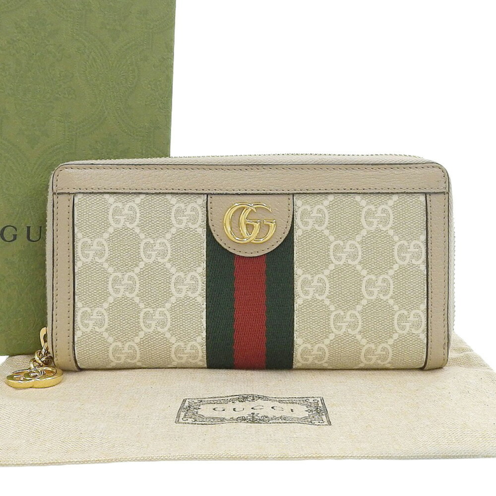 GUCCI Ophidia GG Supreme Marmont Round Long Wallet 523154 1147 - Picture 1 of 8